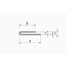 Versandmetall profilé de serrage ecart de 1,5 mm acier inoxydable a / b 15 / 20mm t = 1,0 mm longueur 1500 mm, surface brossé  en grain 320