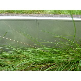 Versandmetall Bordure de lit de gravier de bordure de pelouse stable de 2,5 m de long en acier inoxydable 130-200 mm de haut, 20 mm de large