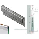 Versandmetall Systéme supports de verre 1mm,  Ensemble d'assemblage a 2 pieces c=14,5mm, pour verres de 10 jusqu'à 10,76mm