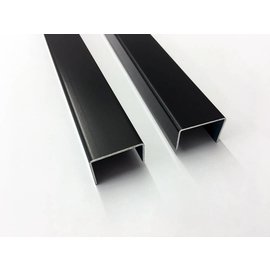 Versandmetall U-Profiel Aluminium anthrazit (RAL 7016) Breedte c 35 tot 60 mm Lengte 1250 mm
