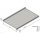 Versandmetall Plan de travail en acier inoxydable de 1,0 mm, 600 mm de profondeur, différentes largeurs, 2 épaisseurs de matériau, grain latéral visible 320, livré avec une feuille de protection