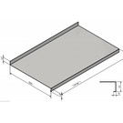 Versandmetall Roestvrijstalen werkblad 1,0 mm 600 mm diepte, verschillende breedtes, 2 materiaaldikten, zichtbare zijgraan 320, wordt geleverd met beschermfolie