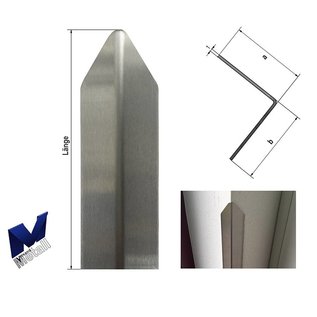 Versandmetall Hoekbeschermer modern 1-voudig gerand, voor wanden, hoeken en randen 30x30 lengte 1000 mm K320