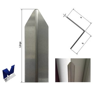 Versandmetall Angle de protection d'angle moderne à 1 pli, pour murs, angles et arêtes 30x30 longueur 1250 mm K320