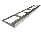 Versandmetall Fliesenleiste 1 Fliesenkante Fliesenprofil  Edelstahl 1,0mm, geschliffen Korn 320