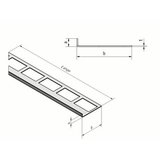 Versandmetall Profilé de carrelage en acier inoxydable 1,0 mm, grain rectifié 320