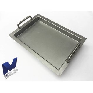 Versandmetall Edelstahlwanne R3  geschweißt Materialstärke 1,5mm  Länge/Tiefe (a)  400 mm Außen Schliff K320
