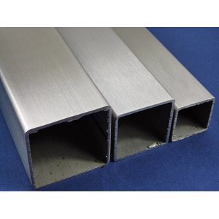 Versandmetall Tube rectangulaire 1.4301 rectifié K240 60/40/2 2500mm de long