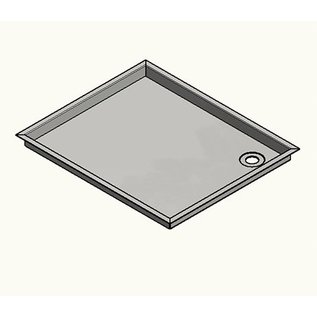 Versandmetall Edelstahl Duschwanne, Duschtasse  1,5mm  umlaufender Rand 20mm, INNEN  Schliff K320, Tiefe ab  500 mm, Breite  ab  600 mm, 1 oder 2 Ablaufbohrungen, verschiedene Höhen