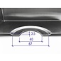 Versandmetall RVS douchebak, douchebak 1,5 mm INTERNE snede K320, diepte vanaf 500 mm, breedte vanaf 600 mm, 1 of 2 afvoeropeningen, verschillende hoogtes