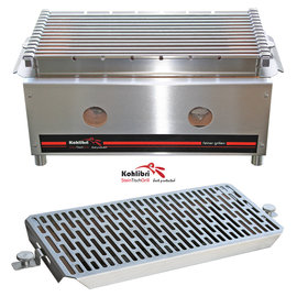 Versandmetall Kohlibri Stein Tisch Grill  stainless steel pro