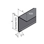 Versandmetall 16,8 lfdm [4x 2m + 2x1,1m + 4x1,65m] 90 ° avec liseret interne et extérieur au sol K320 1,0mm ,, a = 60mm b = 100mm Longueurs 4x 2000mm 2x1100mm, 4x1650mm 3 angle de connexion intérieur 99x57-100lg