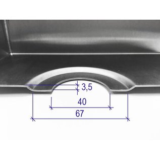 Versandmetall Receveur de douche en acier inoxydable, receveur de douche {R1A} 1,5mm, rectification intérieure K320, profondeur 700 mm, largeur 910 mm, 1 ou 2 trous de drainage, hauteur 50mm - Copy