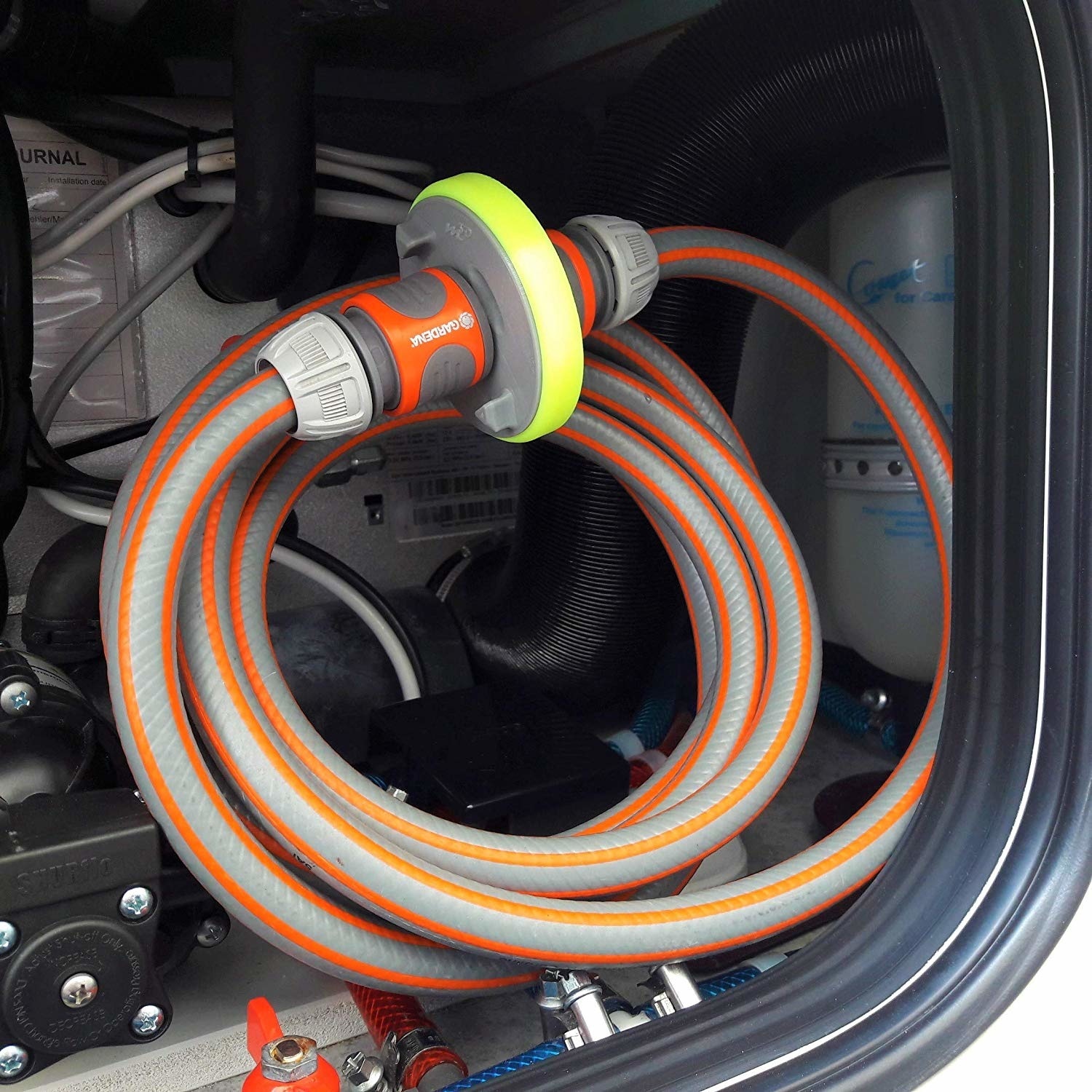 Manufaktur 3D - Wassertankdeckel mit Anschluss für Gardena System, Passend  für Tankdeckel 3-Pin D:68mm