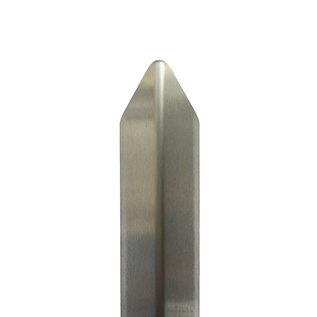 Versandmetall Economy set [20 stuks] Hoekbeschermingshoek modern met punt 3-voudig geslepen, 25x25x1mm lengte 1500mm gemaakt van roestvrij staal, oppervlak eenzijdig geslepen korrel 320.