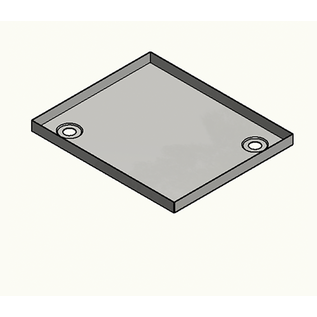 Versandmetall Edelstahl Duschwanne, Duschtasse { R1A } 1,5mm, INNEN  Schliff K320, Tiefe  750 mm, Breite 800 mm, 2x  Ablaufbohrung in der Ecke,  Höhe 60mm