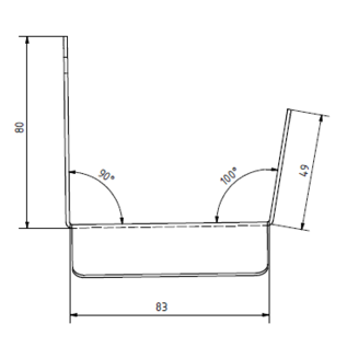 Versandmetall Support de câble en acier inoxydable de 1,5 mm, compact et stable pour les câbles, les câbles de charge de la wallbox,