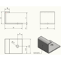 Versandmetall Klammer U4-U6,  Kleinteile  aus  1,5mm   Edelstahl,  1 Seite gebürstet Korn 320