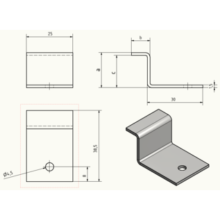 Versandmetall Clip Z1-Z3, petits morceaux de 1,5 mm RVS 1 chaque correl cassé 320