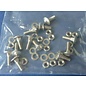 Borrmann 12 vis à tête plate à col carré M6, rondelle, écrou 1.4301 (A2) Inox