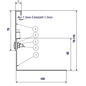 Versandmetall SPARSET Bande de gravier aluminium réglable en hauteur 1.4301 hauteur 70-110mm - pliée à 90 °