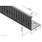 Versandmetall SPARSET Grindkeringsprofiel grindprofiel hoogte verstelbaar roestvrij Staal 1.4301 Hoogte 80-120mm gezet 90°