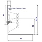 Versandmetall SPARSET Bande de gravier aluminium réglable en hauteur 1.4301 hauteur 90-130mm - pliée à 90 °