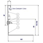 Versandmetall SPARSET Bande de gravier en acier inoxydable hauteur réglable 1.4301 hauteur 110-150mm - 90 ° plié