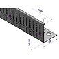 Versandmetall SPARSET Bande de garvier  en acier inoxydable réglable en hauteur 1.4301 hauteur 140-180mm - plié à 90 °