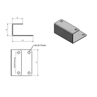 Versandmetall Edelstahl Universalhalter Groß