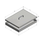 Versandmetall Cuve inox avec couvercle, { R1 } 1,5 mm, finition extérieure K320