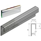 Versandmetall Profilé pour bordure de verre 1,5 mm en acier inoxydable pour verre de 15 mm à bords inégaux - optique miroir 2R (IIID)