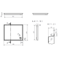 Versandmetall -Roestvrijstalen douchebak, douchebak, James Cook { R3A-BE52986_10P0101 } 1,5 mm, INSIDE cut K320, diepte 643 (670) mm, breedte 783 (810) mm, 1 afvoergaten, hoogte 50 mm