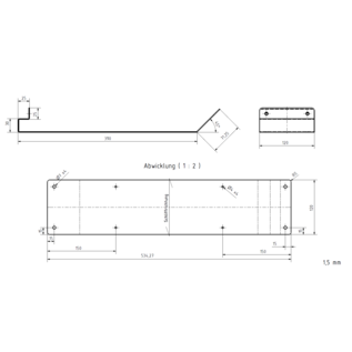 Versandmetall Support de coin de frein en acier inoxydable