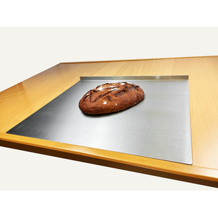 Versandmetall Planche à découper, planche à pétrir en acier inoxydable de 1,0 mm, utilisable des deux côtés, surface meulée des deux côtés, plan de travail de cuisine grain 320, pour cuisine - planche à pâtes, planche à nouilles, planche à pizza, planche à pâte pour pé