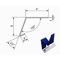 Versandmetall Aluminium Winkel 110° mit Tropfkante innen 1,0 mm axb  150x50mm  L bis 2500 mm