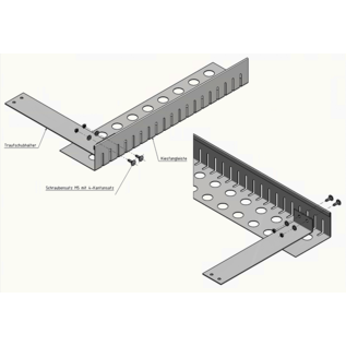 Versandmetall Support de poussée d'avant-toit pour bandes d'arrêt de gravier en aluminium de 2 mm Convient aux toits légèrement inclinés Longueur 300 mm, largeur 60 mm