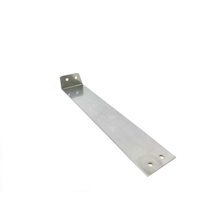 Versandmetall Support de poussée d'avant-toit pour bandes anti-gravier en acier inoxydable de 2 mm. Convient aux toits légèrement inclinés. Longueur 300 mm, largeur 60 mm.