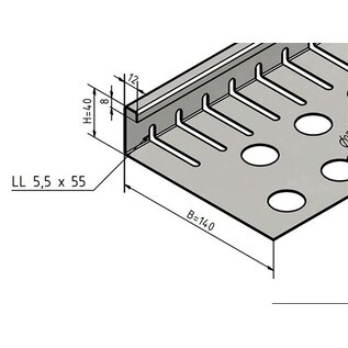 Versandmetall Bande de protection contre le gravier, petite perforation en aluminium anthracite (similaire à RAL 7016) hauteur 40-75mm