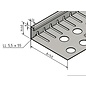 Versandmetall Aluminium anthrazit ( ähnl. RAL 7016 ) - Kiesfangleiste klein gelocht -90° gekantet