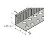 Versandmetall Aluminium anthrazit ( ähnl. RAL 7016 ) - Kiesfangleiste klein gelocht -90° gekantet
