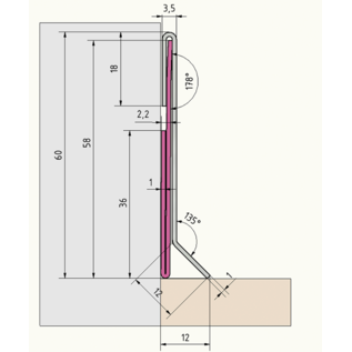 Versandmetall Support pour plinthes SLF en acier inoxydable