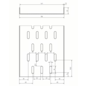 Versandmetall Onderdeel Bangkirai goot van 1,5mm, geborsteld RVS K320 voor afvoerkanalen inlaatbreedte 145mm