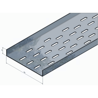 Versandmetall Unterteil Bangkirai Rinne aus 1,5mm, Aluminium blank, für Drainagerinnen Einlaufbreite 145mm