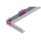 Versandmetall Set CONNECTORS verstelbare grindbeschermingsstrip