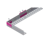 Versandmetall Grindkeringsprofiel Grindprofiel hoogte verstelbaar roestvrij Staal 1.4301 Hoogte 110-150mm gezet 90°