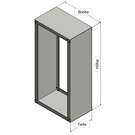 Versandmetall Edelstahl Kaminholzregal Modul, gebürstet/Schliff Korn 320  - verschiedene Größen