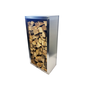 Versandmetall Module de support à bois de chauffage, en acier inoxydable de 1,5 mm, grain brossé/coupé 320 - différentes tailles