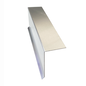 Versandmetall Tôle de grande rive, toit en appentis, aluminium brut, avec larmier extérieur L jusqu'à 2500 mm
