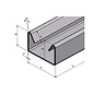 Versandmetall C-profiel, U-profiel met binnenrand RVS hoogte 20mm breedte 30 - 80mm lengte 2000 mm